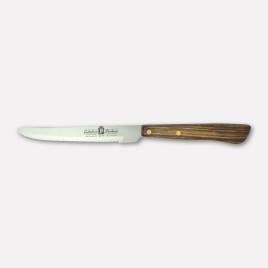 Table knife, imitation wood handle  - cm. 12