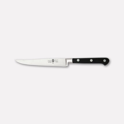 Forged steak knife, smooth blade - cm. 13