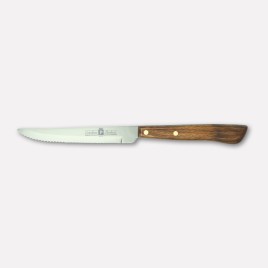 Steak knife, imitation wood handle  - cm. 12