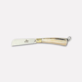 Razor shaped knife, genuine horn handle - cm. 11