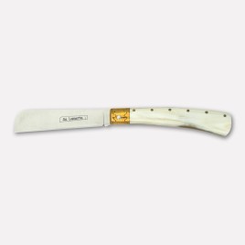 Razor shaped knife, genuine horn handle - cm. 18