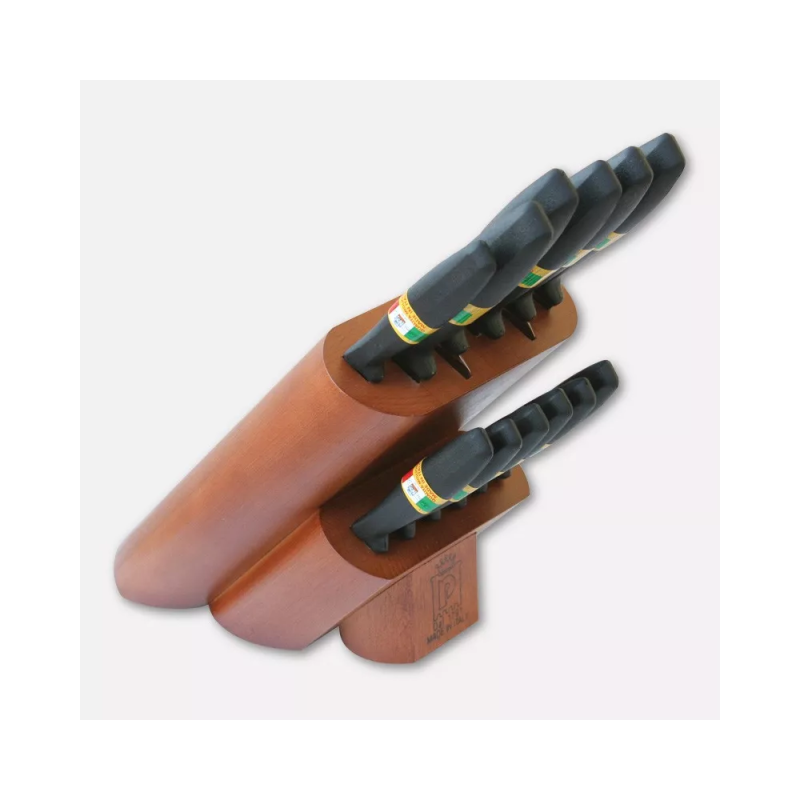Wooden knife block with 12 knives from the L'Originale Migliore line
