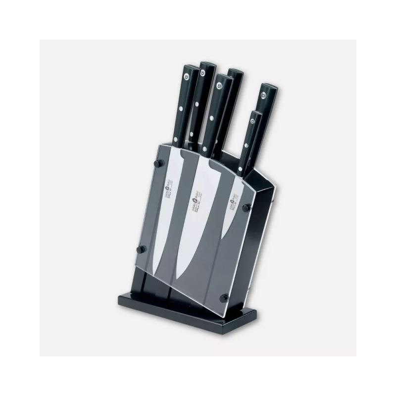 Ceppo in plexiglass con 6 coltelli Sushi Line