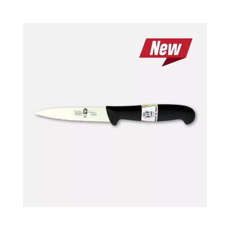 Coltello spelucchino, lama seghettata - cm. 9