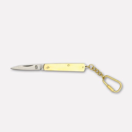 “Il Frosolino” penknife with pendant, brass handle - cm. 11