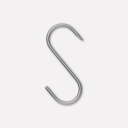 S-shaped hook, stainless steel, in 10 pcs. blister (4x100)