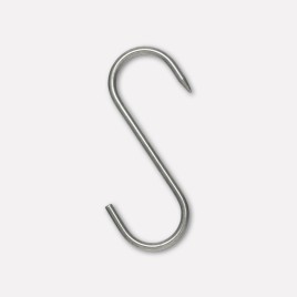 S-shaped hook, stainless steel, in 10 pcs. blister (5x120)