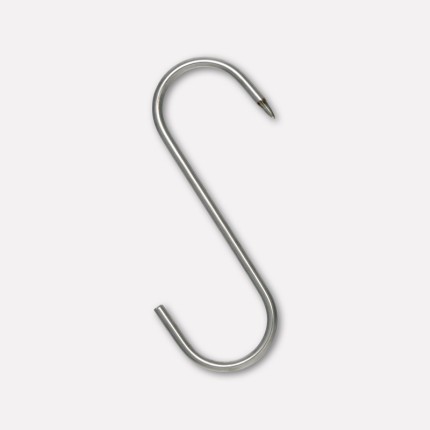 S-shaped hook, stainless steel, in 6 pcs. blister (5x140)