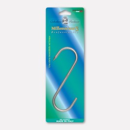 S-shaped hook, stainless steel, in 3 pcs. blister (6x180)
