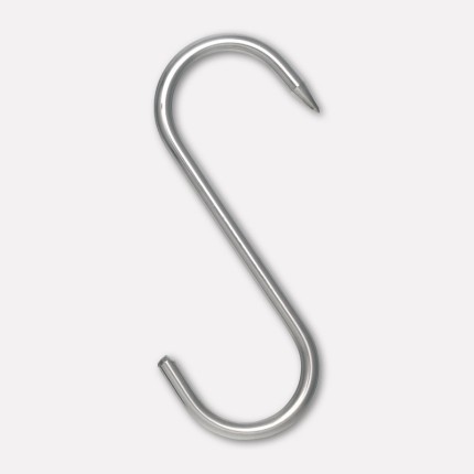 S-shaped hook, stainless steel, in blister (9x200)