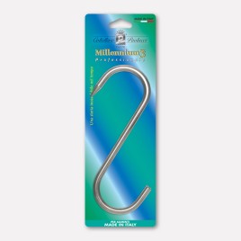 S-shaped hook, stainless steel, in blister (10x220)