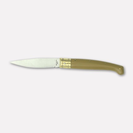 Coltello pattada, con finta molla, manico in finto montone - cm. 20