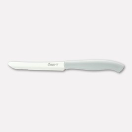 6 pcs. steak knives, half-serrated blades - white handles