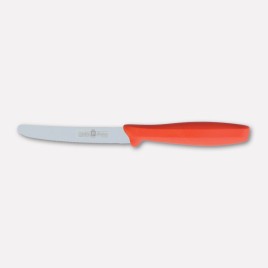 6 pcs. table knives, orange PP handles