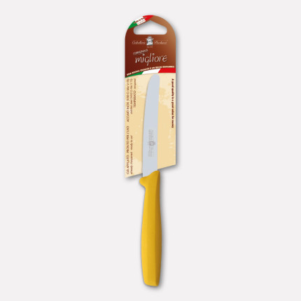 Table knife, yellow handle - cm. 11