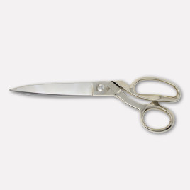 Left-handed tailor and modeller's scissors, nickel-plated - 10 inches
