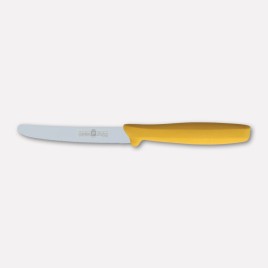 6 pcs. table knives, yellow PP handles