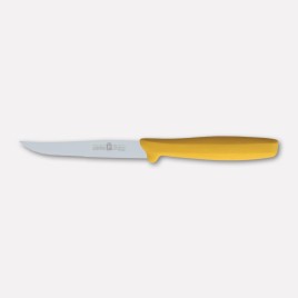 6 pcs. steak knives, yellow PP handles
