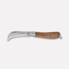 Bill hook knife, wooden handle - cm. 19