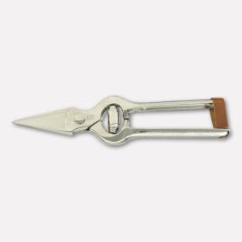 Double-cut pruning shears, nickel-plated blades