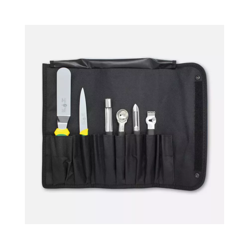 Borsello avvolgibile per cuoco con 6 gadgets da cucina