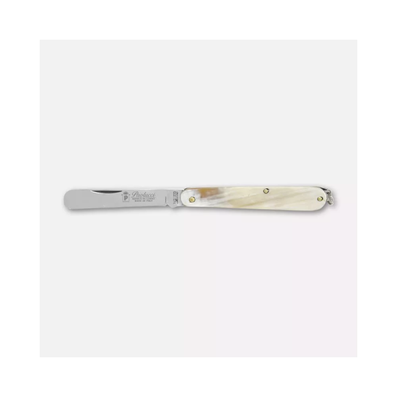 Coltello â€œRasolinoâ€, manico in vero corno - cm. 17