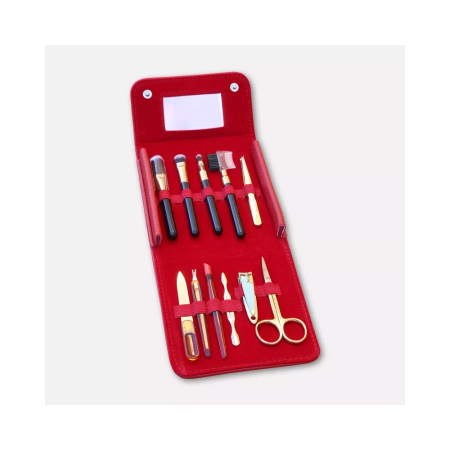 Manicure and makeup set with 12 accessories