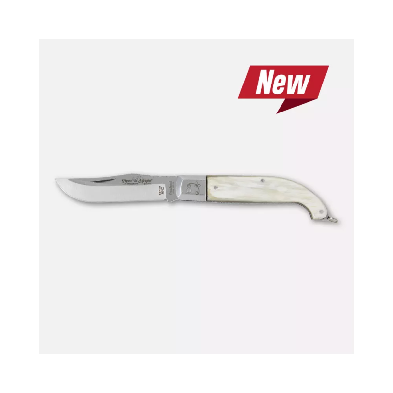 Coltello zuavo "La Morgia" Frosolone, manico in vero corno - cm. 21