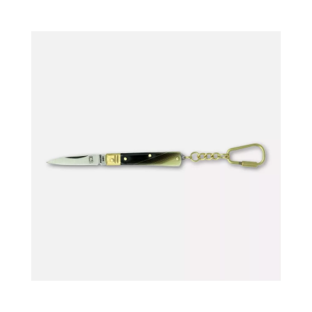 "Il Frosolino" pocket knife with pendant, imitation horn handle