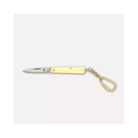 "The Sicilian" pocket knife with pendant, brass handle – 11 cm