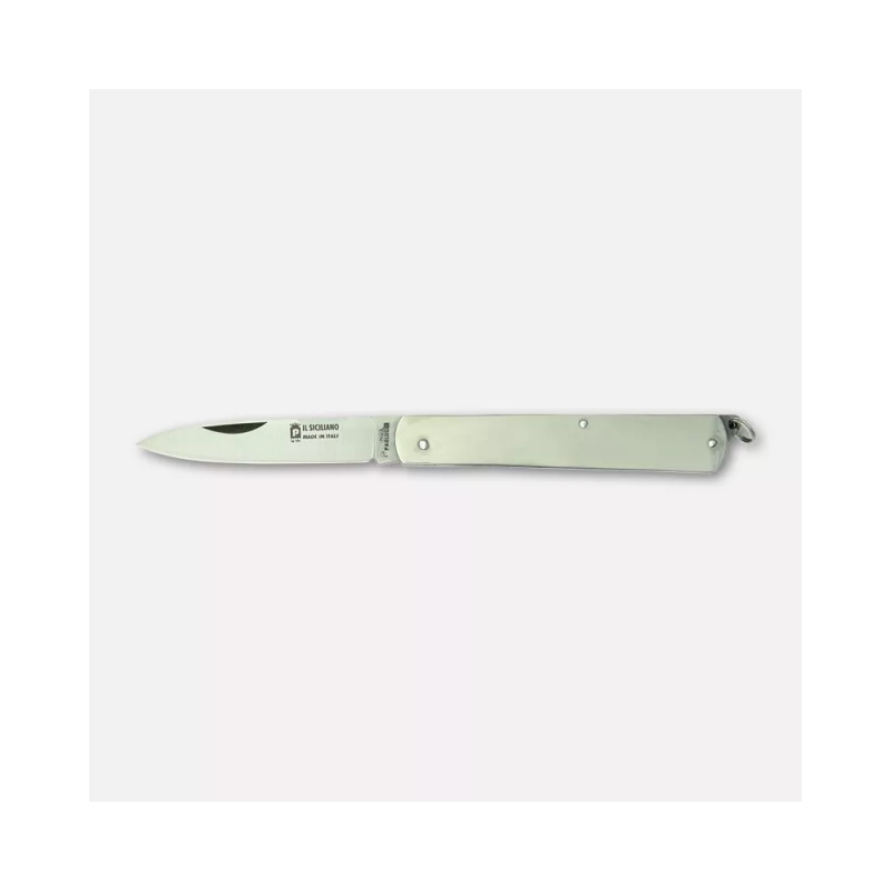 Coltello "Il Siciliano", manico in acciaio inox - cm. 19