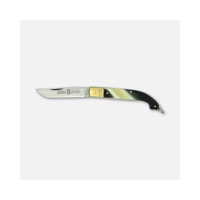Coltello zuavo, manico in finto corno - cm. 15