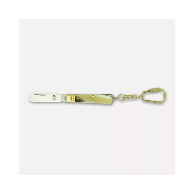"Il Frosolino" scraper pocket knife with pendant, imitation horn handle – 11 cm