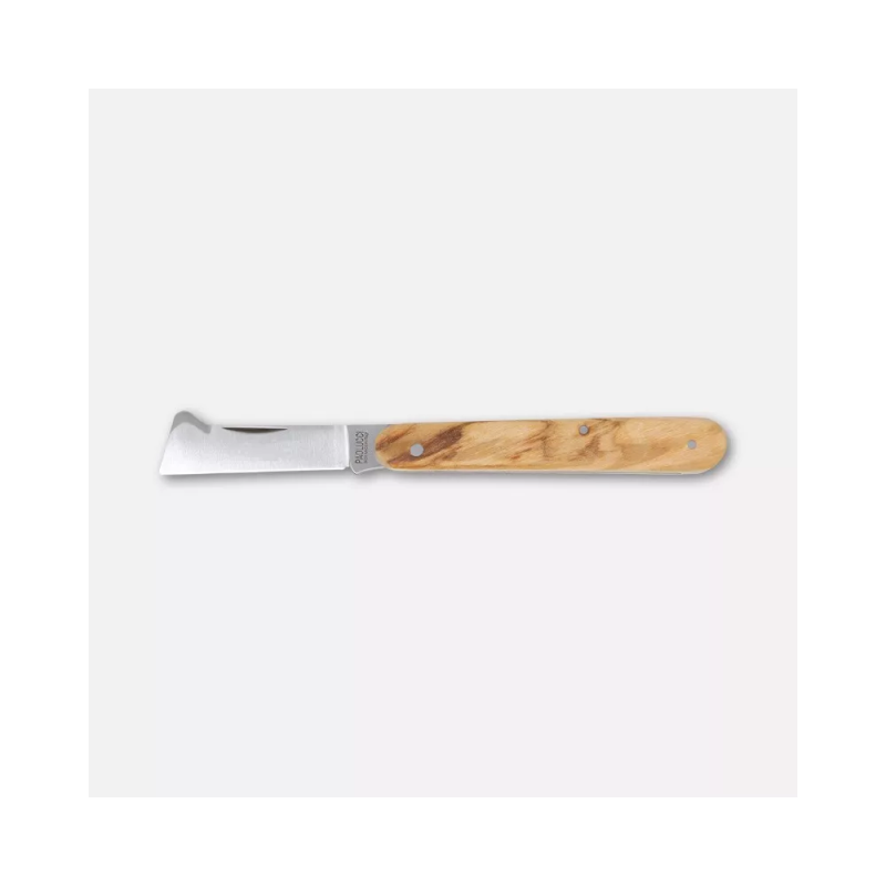 Coltello per innesto professionale, manico in ulivo - cm. 19