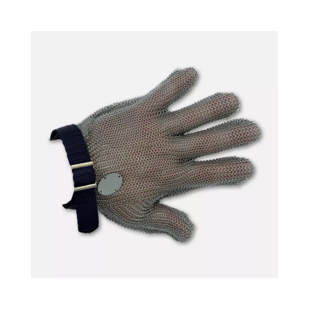5-finger stainless steel glove with wrist strap – Size XL