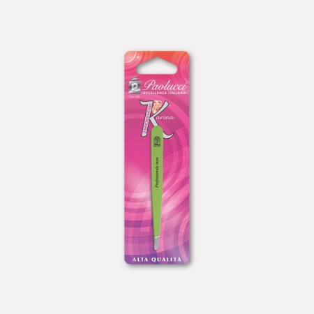 Colored tweezers, slanted tips
