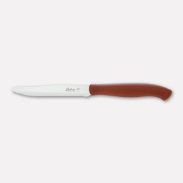6 pcs. steak knives - brown handles