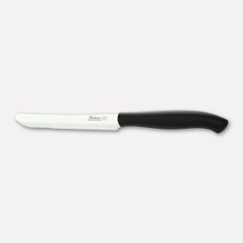 6 pcs. steak knives, half-serrated blades - black handles