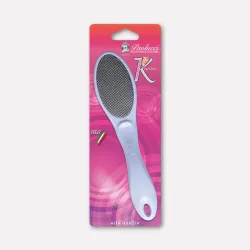 Professional stainless steel pedicure rasp with plastic handle