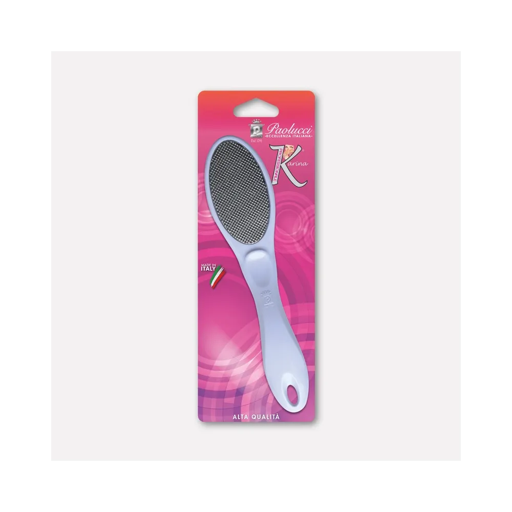 Professional stainless steel pedicure rasp with plastic handle