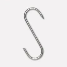Gancio inox a esse, in blister da 6 pezzi (6x160)