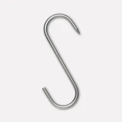 Stainless steel S-hooks, 6-piece blister pack (6x160)