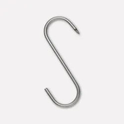 Stainless steel S-hooks, 6-piece blister pack (5x140)