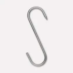 Stainless steel S-hooks, 3-piece blister pack (6x180)