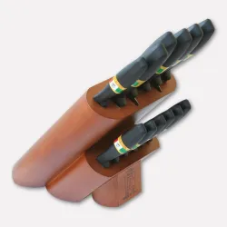 Wooden knife block with 12 knives from the L'Originale Migliore line