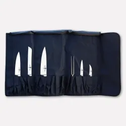 6 pieces roll-up set with forged s/steel knives