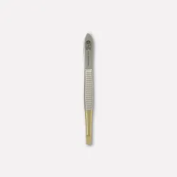 Half-gold tweezers, assorted tips