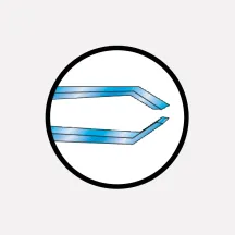 Half-gold tweezers, assorted tips