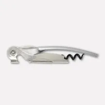 Corkscrew for bartenders and waiters, nickel-plated