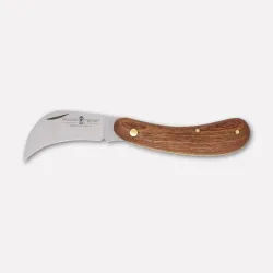 Professional pruning knife with wooden handle – 18 cm